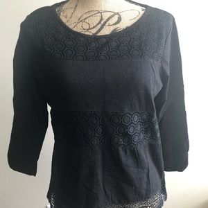 Black lace blouse